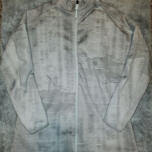 Adidas Womens Full Zip Athletic Jacket Gray Lightweight Running Training Track